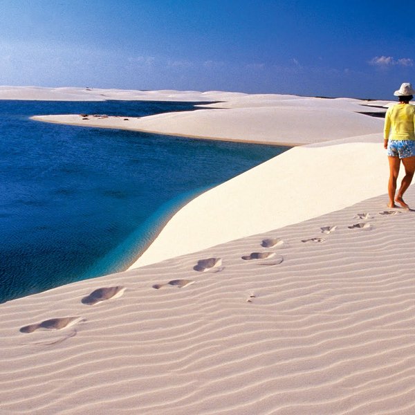 Wandelen Lencois Maranhenses Brazilie