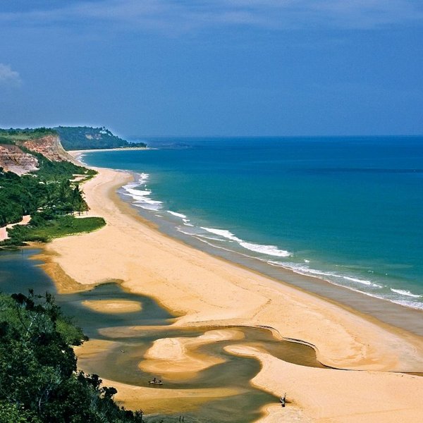 strand kust Trancoso Brazilie